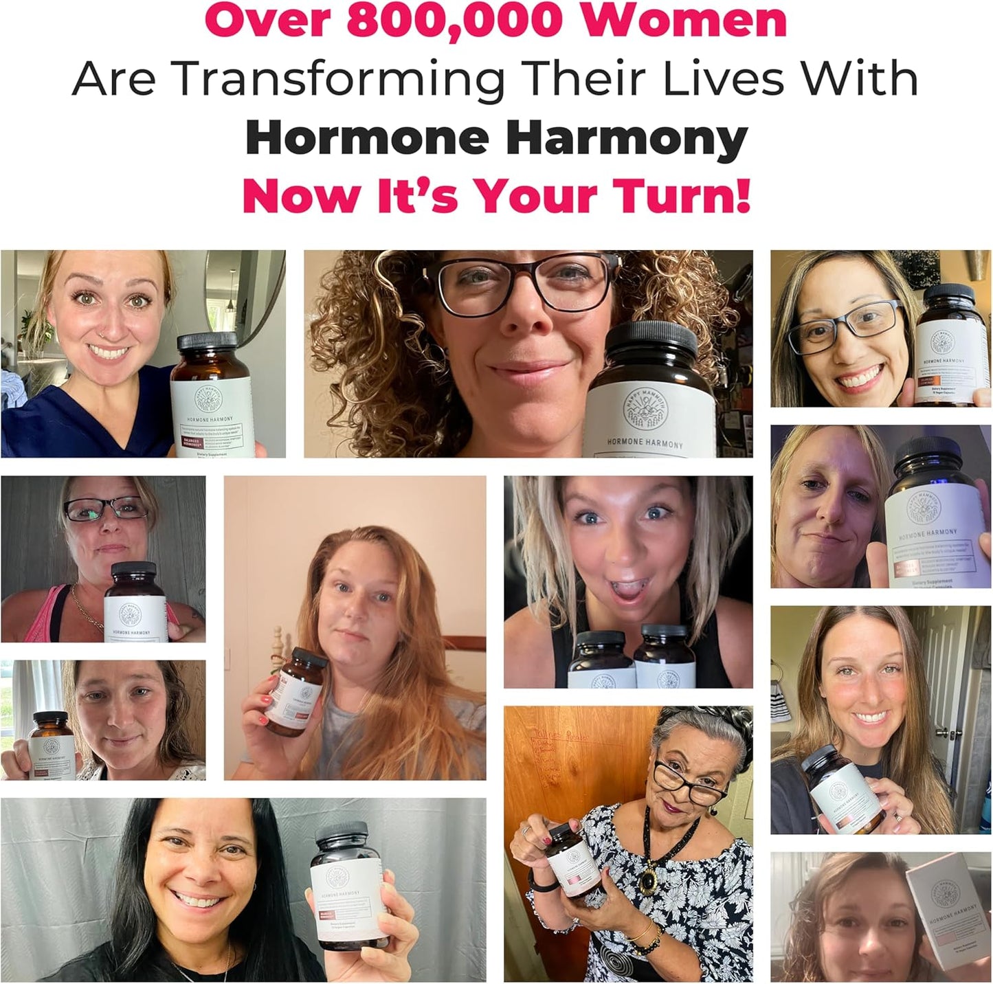 Happy Mammoth Not Available Hormone Harmony Natural Hormonal Support for Women, Relief for Menopause,Perimeno pause,Healthy Hormonal Balance, Hot Flashes.